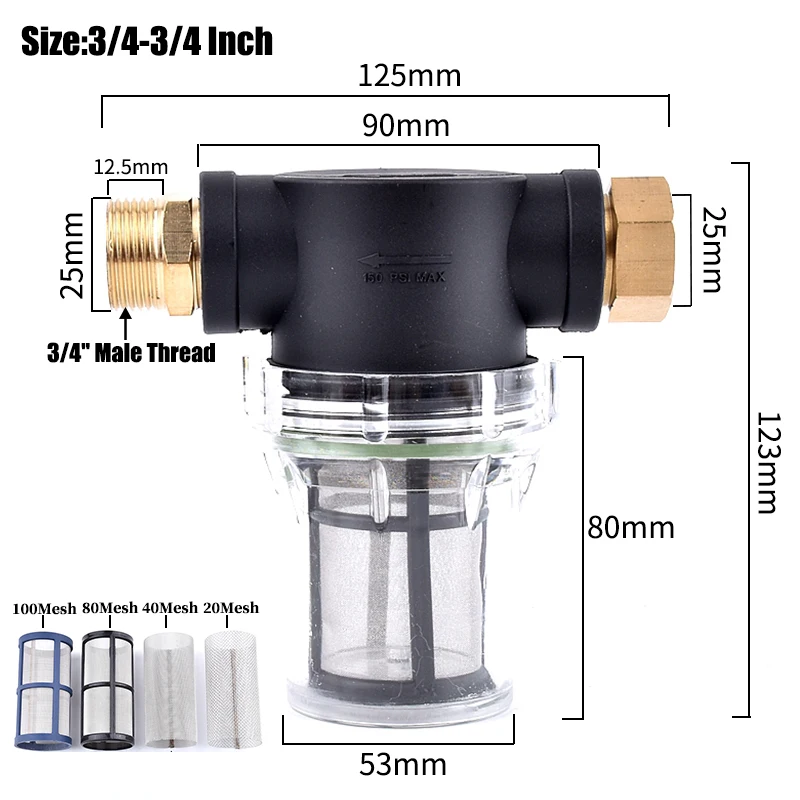 

Фильтр для садовой трубы SgooHan 1/2 3/4 дюйма