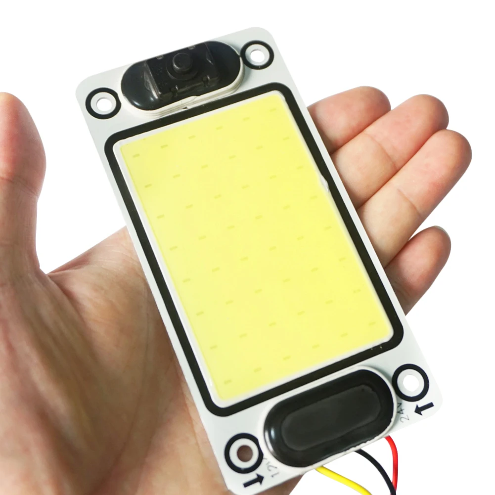 

White COB Car Interior Light 48LED Panel Dome Light 12-24V Universal Interior Reading Light High Brightness Roof Ceiling Light