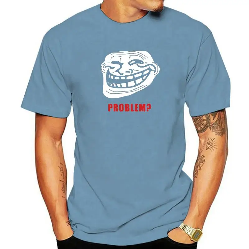 Забавная комиксная Мужская и женская футболка TROLLFACE MEME RAGE с троллем шуткой