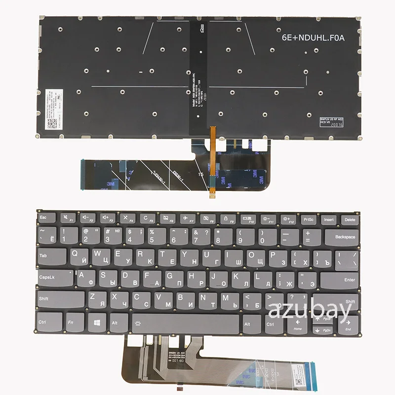 Фото клавиатура для lenovo ideapad flex-14api flex-14iml flex-14iwl s530-13iml s530-13iwl s740-14iil белгийский азерти итальянский северный русский британский №3