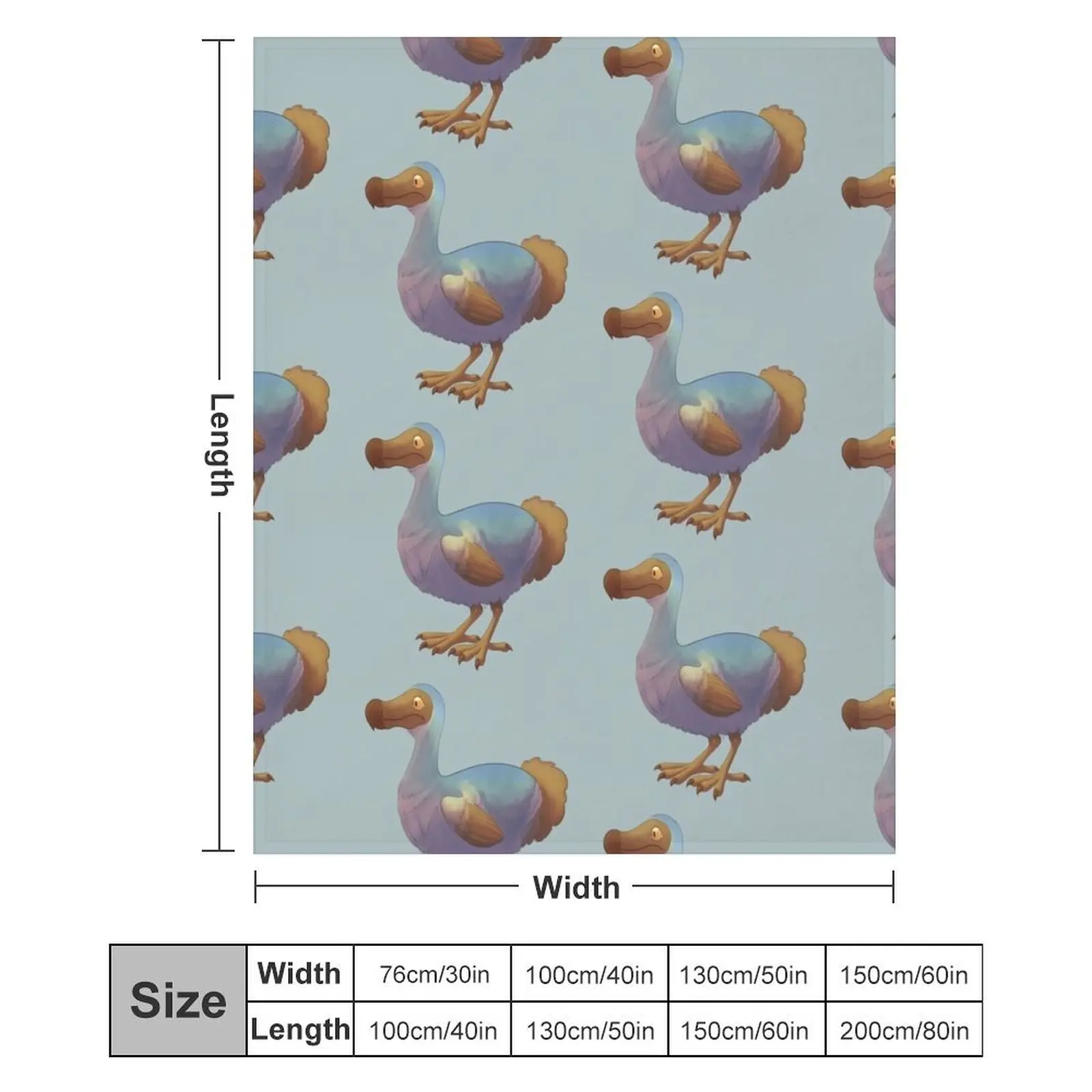 Одеяло с птицей Dodo для путешествий на зиму одеяла дивана Хэллоуин