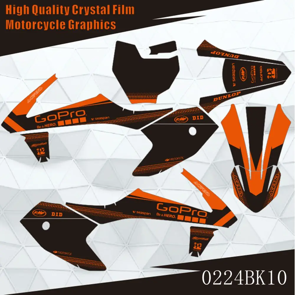 

Full Graphics Decals Stickers Motorcycle Background Custom Number Name For KTM SX50 SX 50 2016 2017 2018 2019 2020