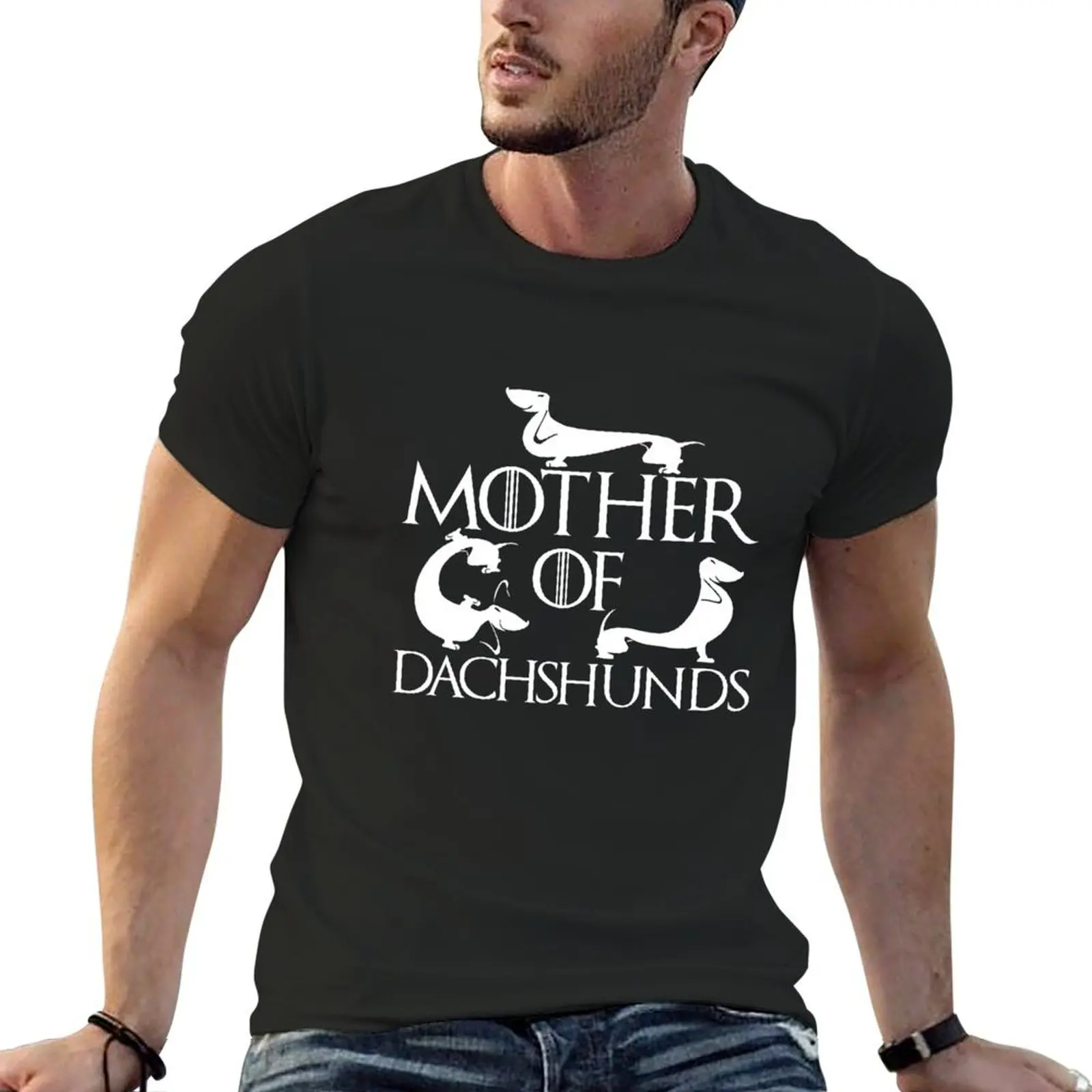 Футболка с надписью Mother Of Dachshunds