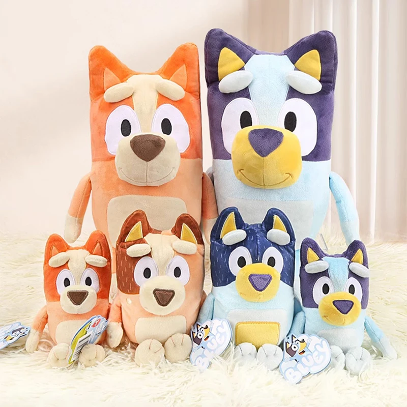 Оригинальная детская плюшевая игрушка Bluey 40 см Милая модель собаки бинго сестры