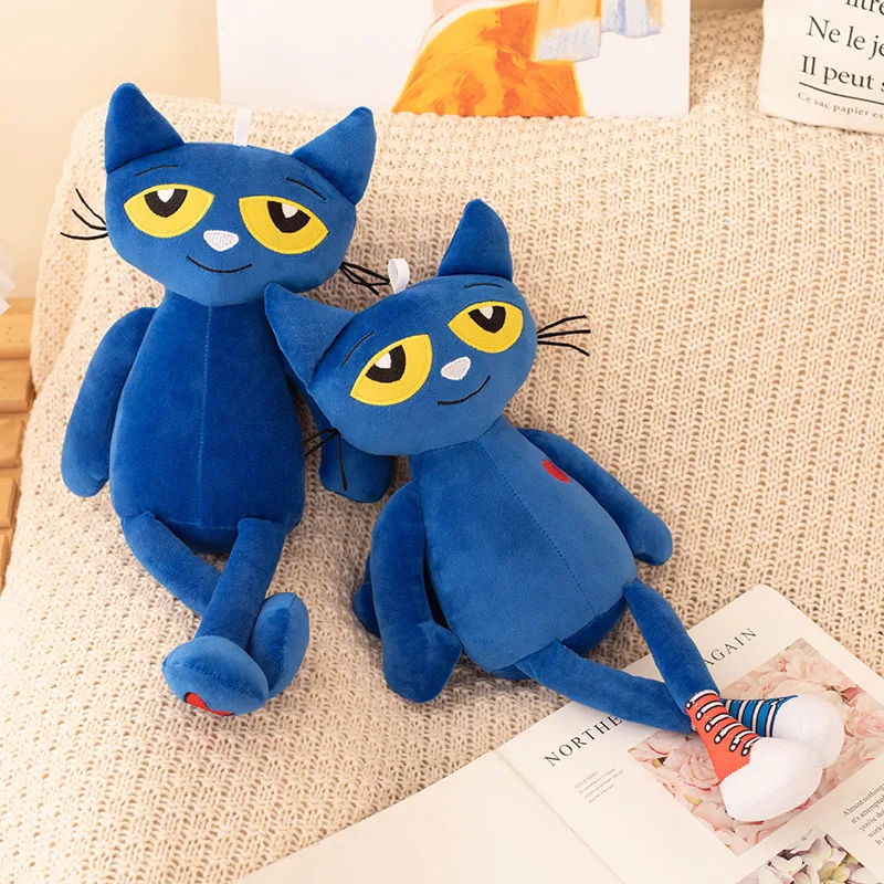 

40cm Cartoon Anime Pete The Cat Plush Toys Soft Stuffed Animal Blue Cat Doll Toys for Kids Girls Children Birthday Xmas Gift