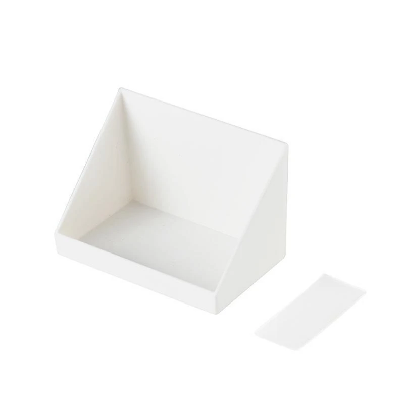 

5PCS Layered Storage Small Storage Shelf Partition Lower Classification Bevel Storage Box White