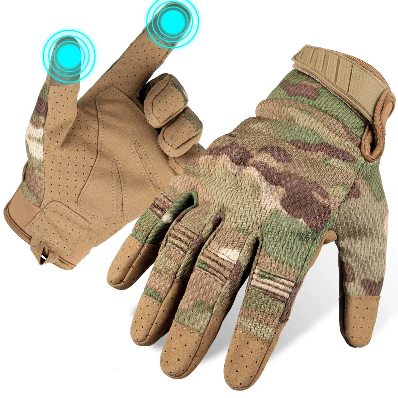 

Men Biker Gloves Full Finger Motorcycle Racing Antiskid Screen Touch Outdoor Sports Tactical Military Army Black Winter Gloves