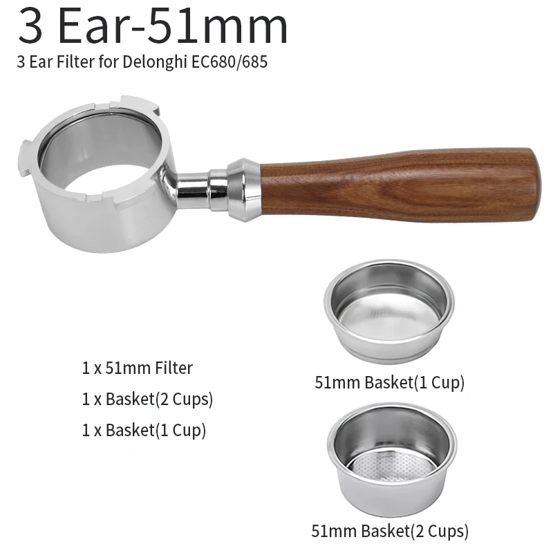 

Бездонный портафильтр 51 мм для Delonghi EC680/EC685