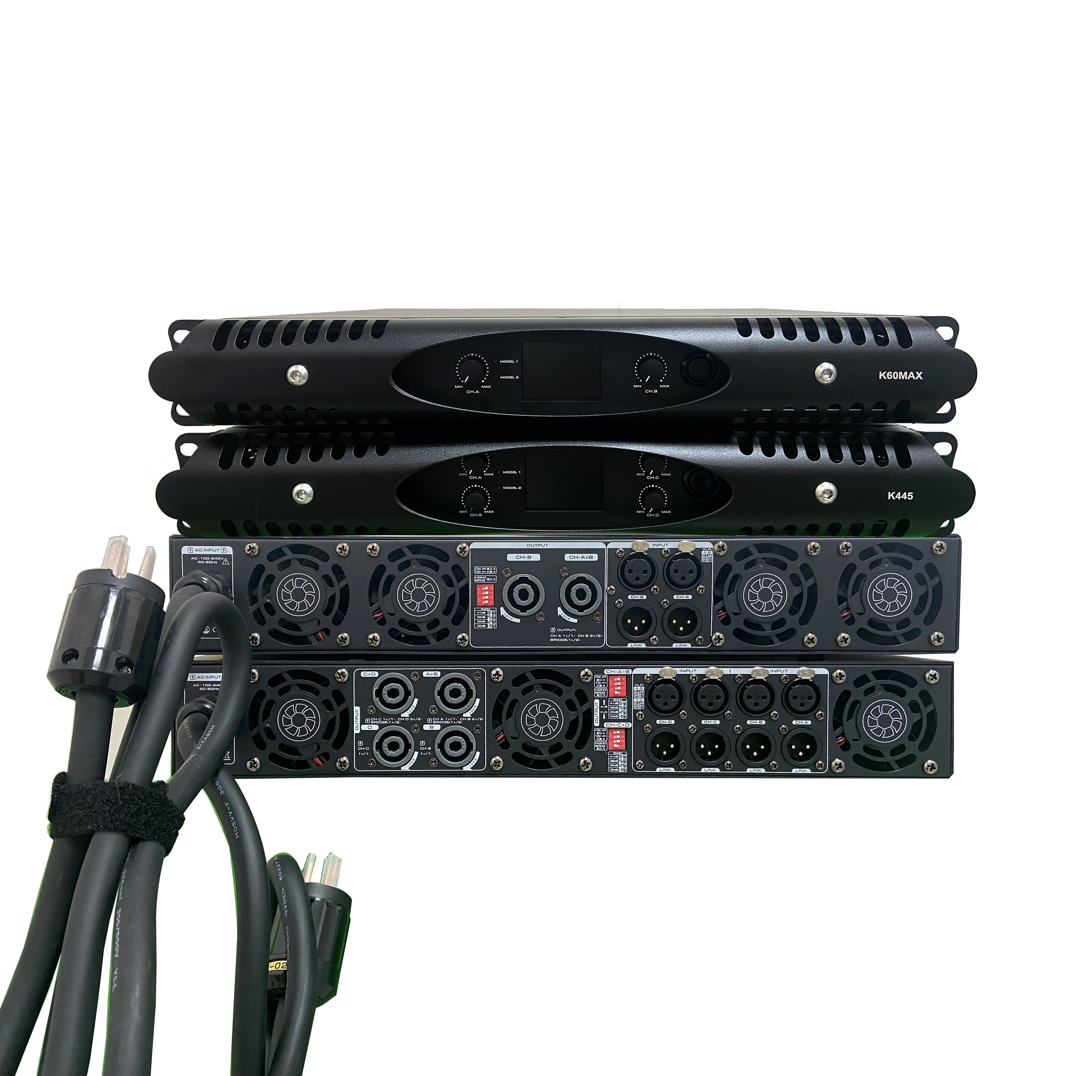 Фото Усилитель звука Aliexpress SOUNDKA SD-2350 2x3500W Class D 8ohm 4ohm 1.5U, портативный, металлический, низкотемпературный, экологичный, PA-усилитель №3