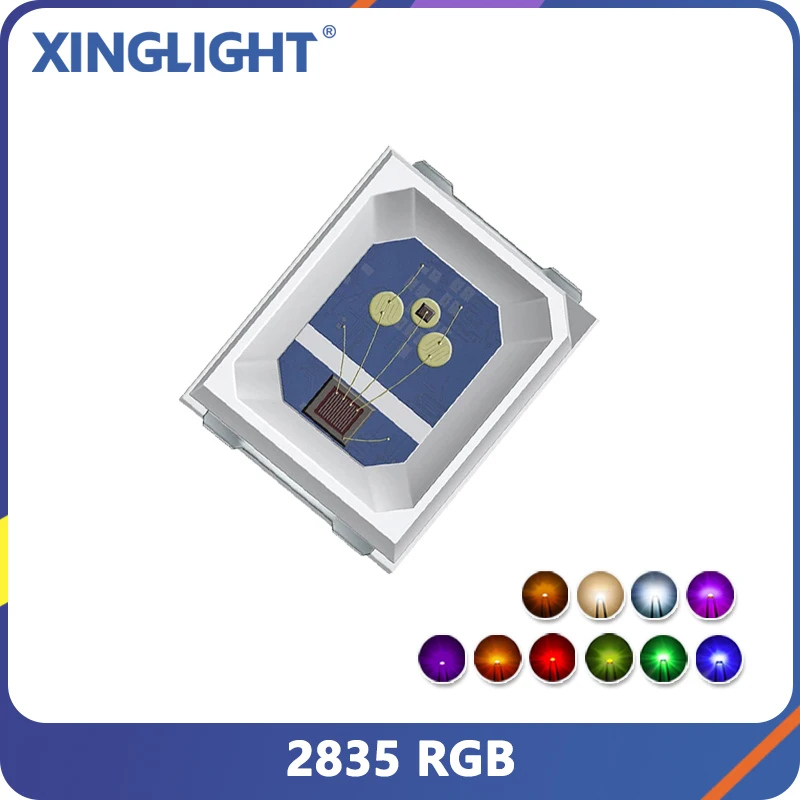 100 шт./лот 2835 RGB диод SMD светодиодный комплект Diodo зеленый красный синий быстрая