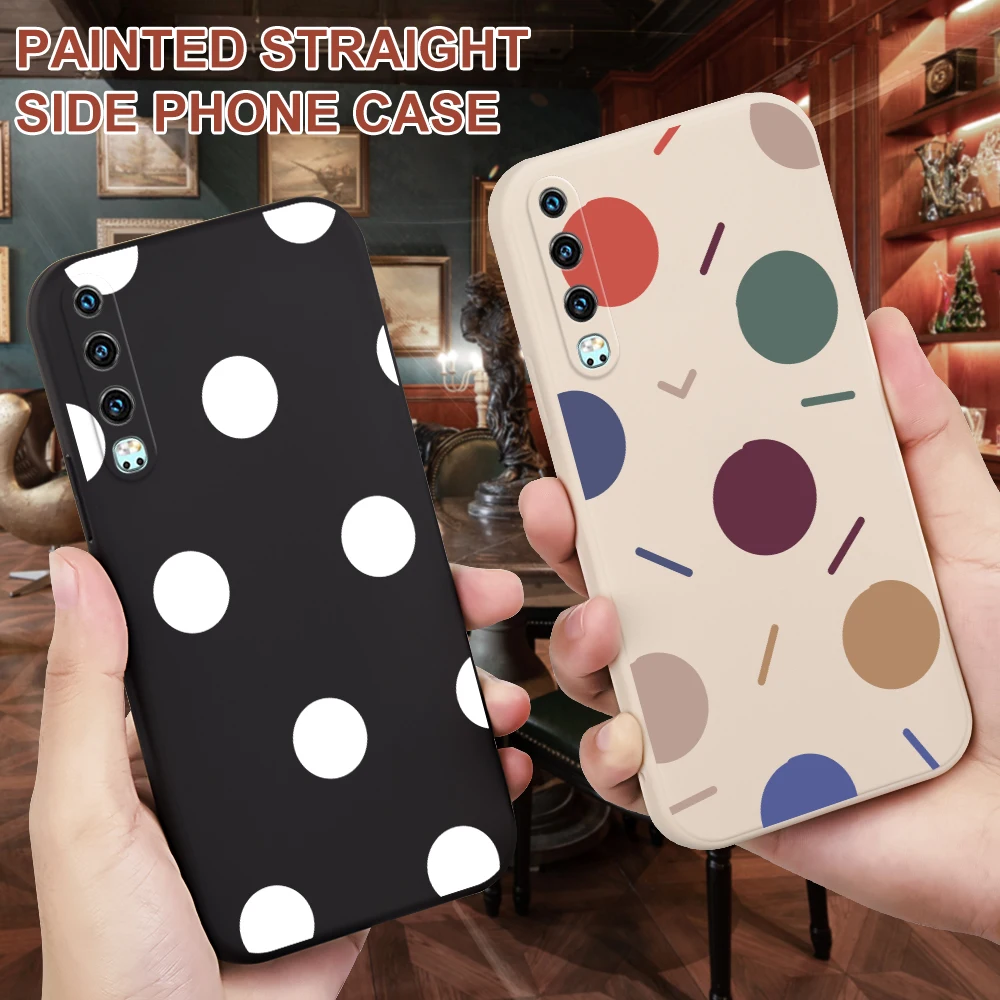 

Phone Case For Huawei P50 P30 Pro Lite Soft Silicon Cover For Huawei P40 Pro Plus P20 Lite 5G Simple Spotted Pattern Cover Shell