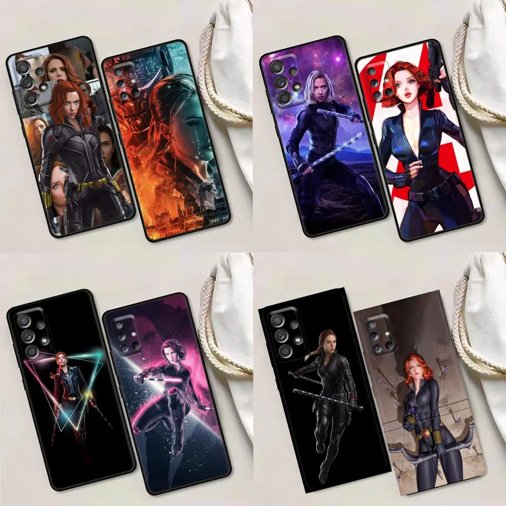 

Phone Case for Samsung A01 A02 A03s A11 A12 A13 A21s A22 A31 A32 A41 A42 A51 4G 5G TPU Case Cover Sexy Cool Black Widow