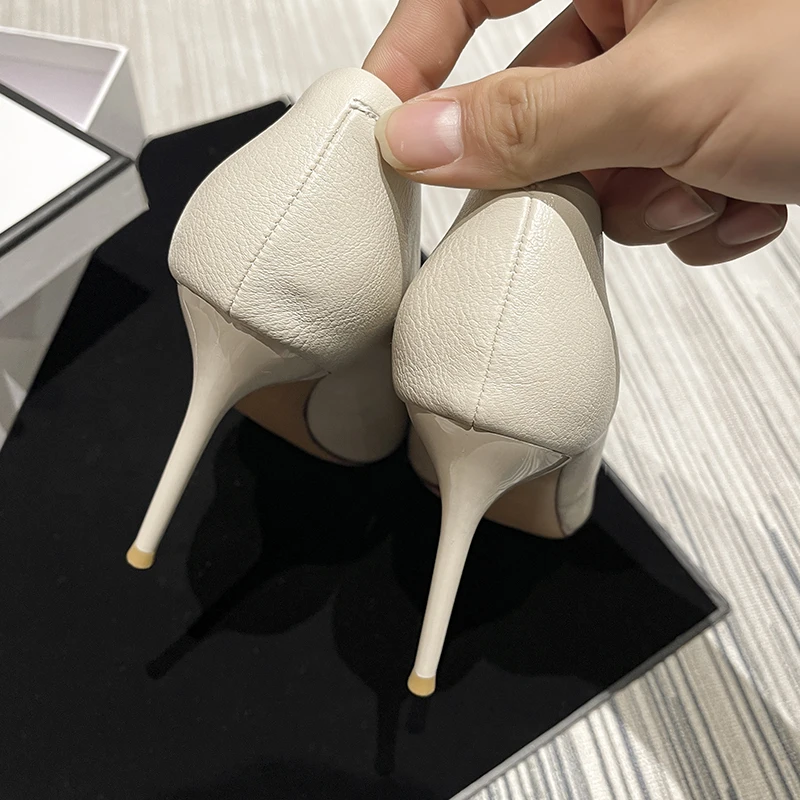 Fashion Designer Ladies Casual Split Leather High Heels Summer  Heel Sexy Girl Wedding Shoes for Women Sandals Stripper