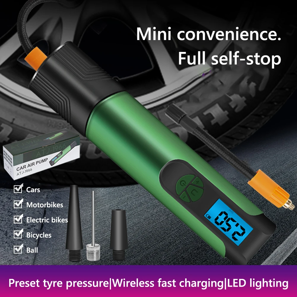 

Car Electrical Air Pump Mini Portable Wireless Led Digital Tire Inflatable Pump Inflator Air Compressor Bicycle Ball Motorcycle