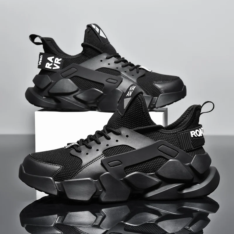 

2023 summer new platform men's sports shoes breathable increase fashion casual men's shoes large white tennis shoes