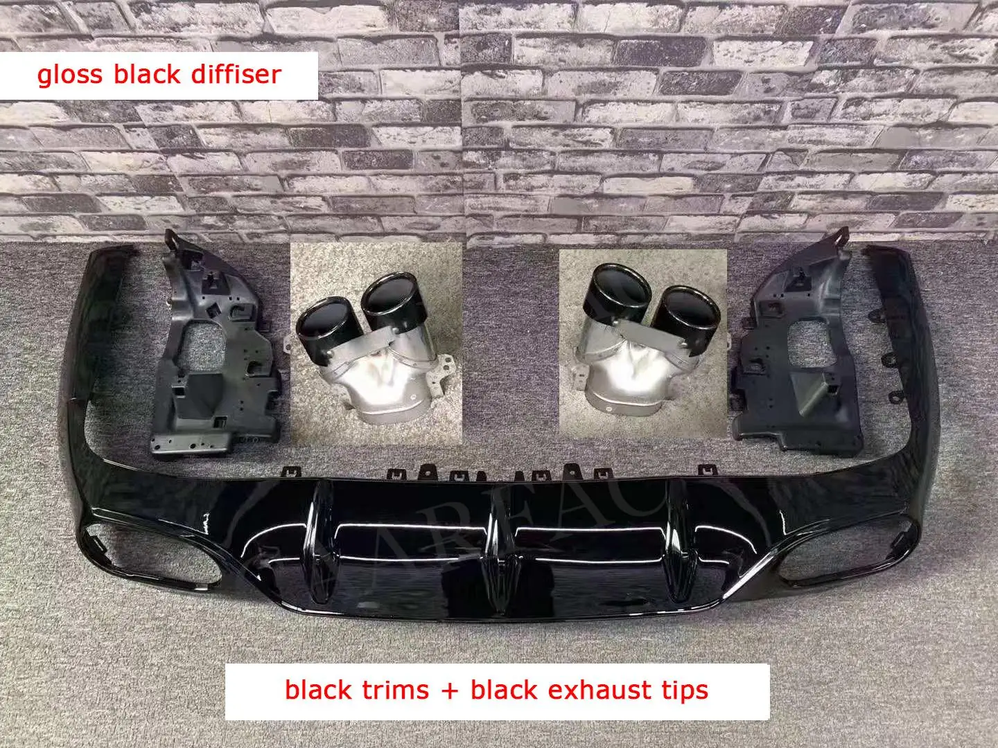 Задний диффузор спойлер-бампер с насадками для выхлопных газов Benz E Class C238 E200 E300 E53