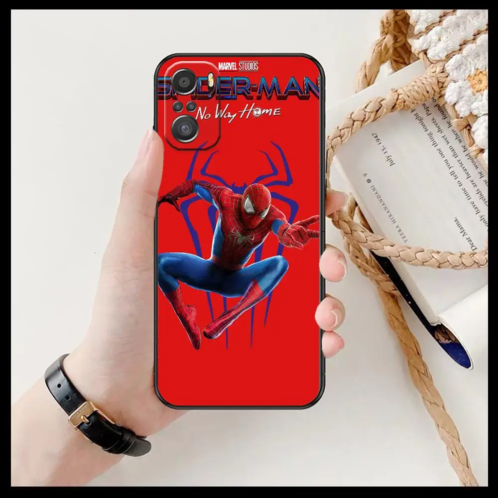 Фото Чехол для телефона с изображением Человека-паука 2022 для xiaomi redmi 11 Lite pro Ultra 10 9 8 MIX 4 FOLD 10T, Черный силиконовый чехол №2