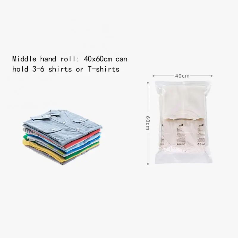 

Vacuum Bag Storage Bag Home Organizer Transparent Organizer For Clothes Bedding Blanket Compression Travel Hand Pump Seal Zipper