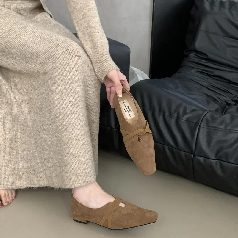 Осень-зима женская обувь на плоской подошве в стиле ретро модная без шнуровки с