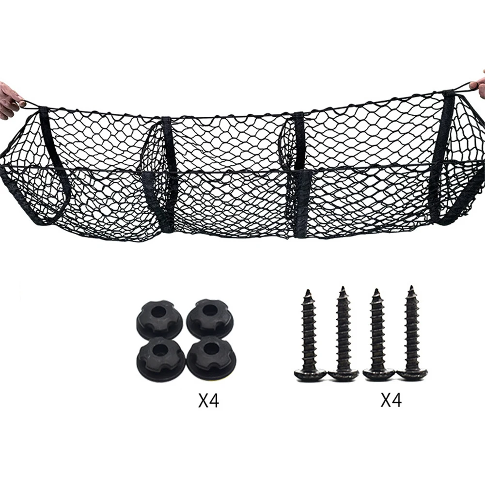 

Universal Car Pickup Trucks Trunk Grid Luggage Three Dimensional Net Pocket RVs About 100*30*30cm Storage Interior External Tool