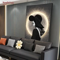 modern art interior painting led wall lamp suitable for background wall living room corridor room home decor wall fixed lamp