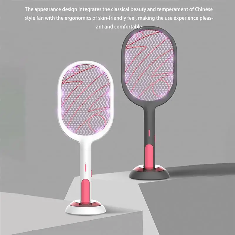 

New 3000V Electric Insect Racket Swatter Zapper USB 1200mAh Rechargeable Mosquito Swatter Kill Fly Bug Zapper Killer Trap