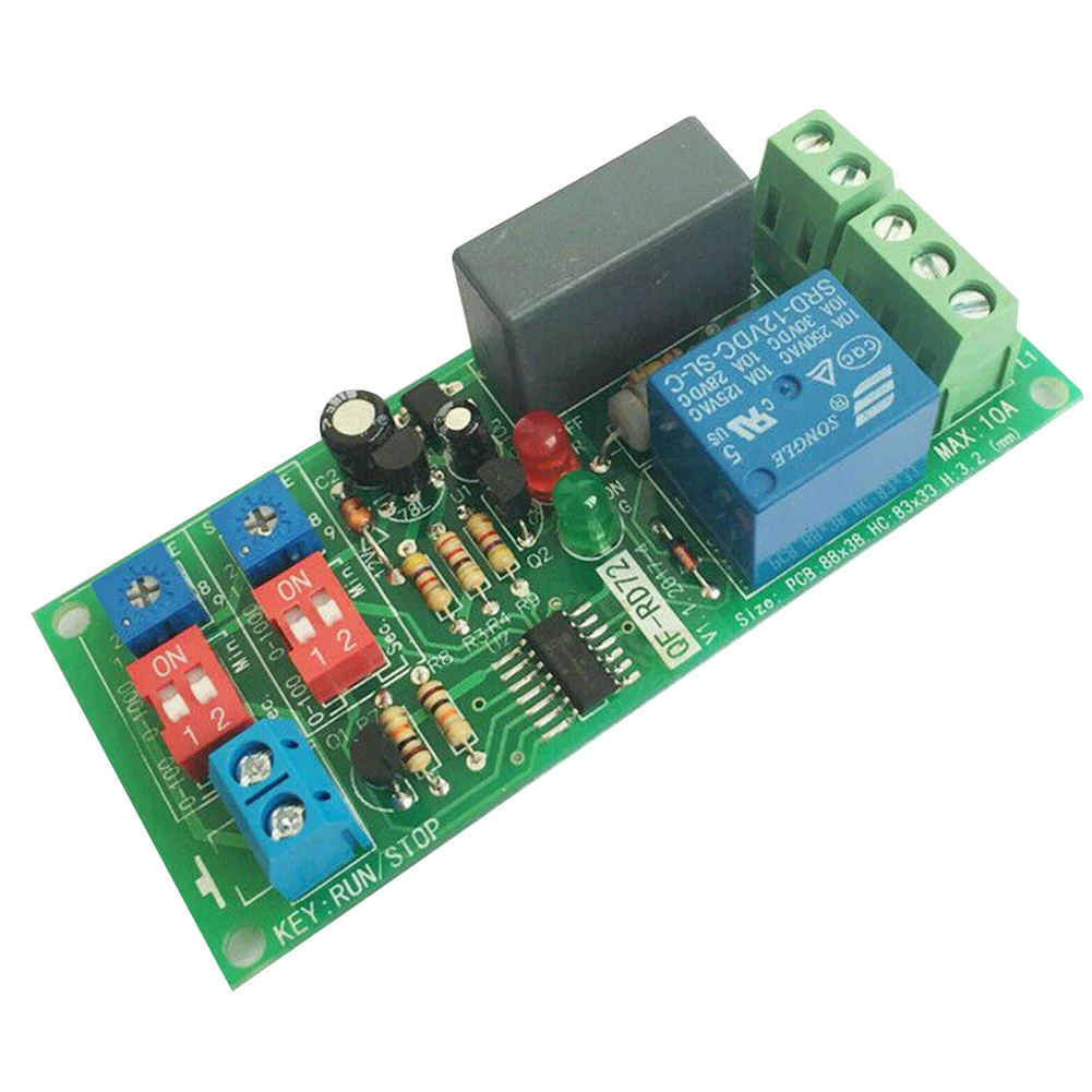 

Durability Switch Module Relay Module 88*38*22mm AC 100V-250V AC110V 120V 220V Delay Infinite Cycle ON/OFF Time
