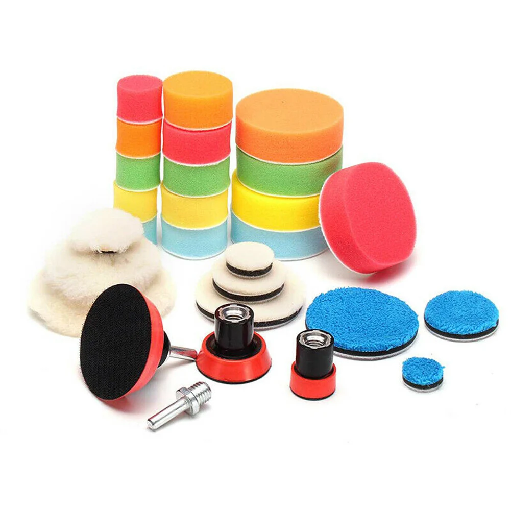 

29pcs Sponge Polishing Pads Grinding Buffing Disc Car Waxing Tool Accessories