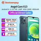 Телефон с 6,5 дюймовым дисплеем, Android 10,0, 4 Гб ОЗУ, 128 Гб ПЗУ, большой аккумулятор 4000 мАч