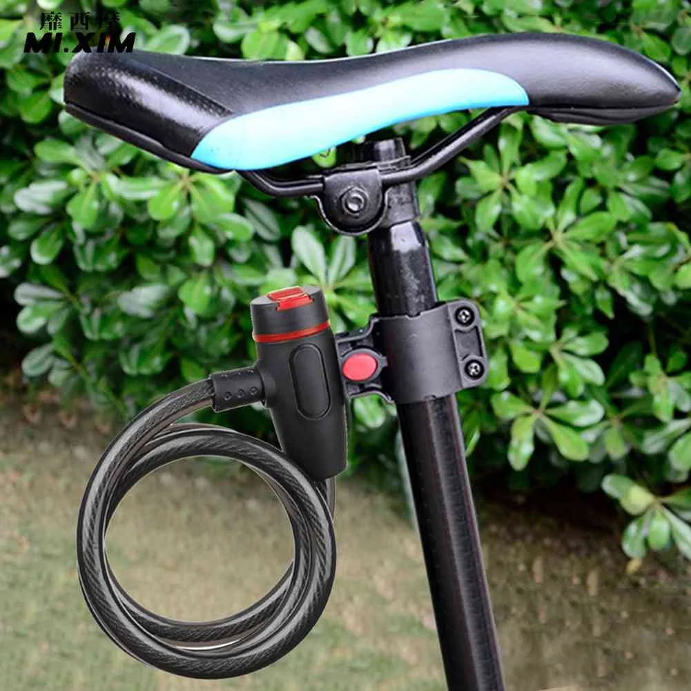 

Cycling Bike Bicycle Scooter Safety Lock with 2 Keys Anti-Theft Steel Wire Cable Locks for Mountain Road Bike Use
