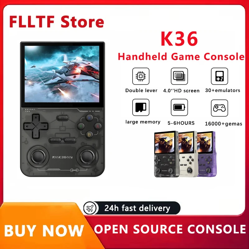Портативная игровая консоль K36 с открытой системой 3 5-дюймовый IPS-экран