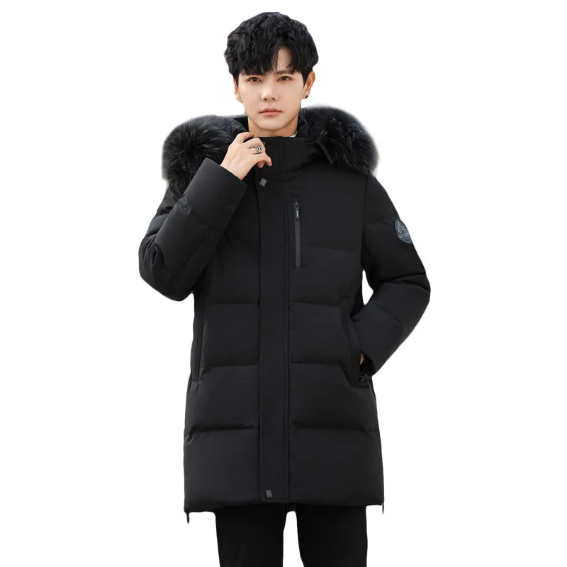 2024 осенне-зимнее новое удлиненное и утолщенное пальто из гусиного пуха с