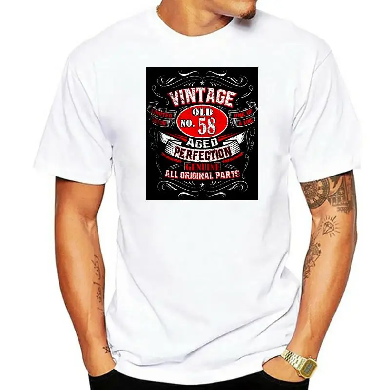 

2023 Hot sale Fashion Vintage 58th Birthday Gift Shirt for Men Born in 1960 Retro Style T-shirt