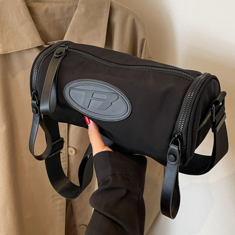 Повседневная нейлоновая тканевая сумка для женщин новая модная широкополосная