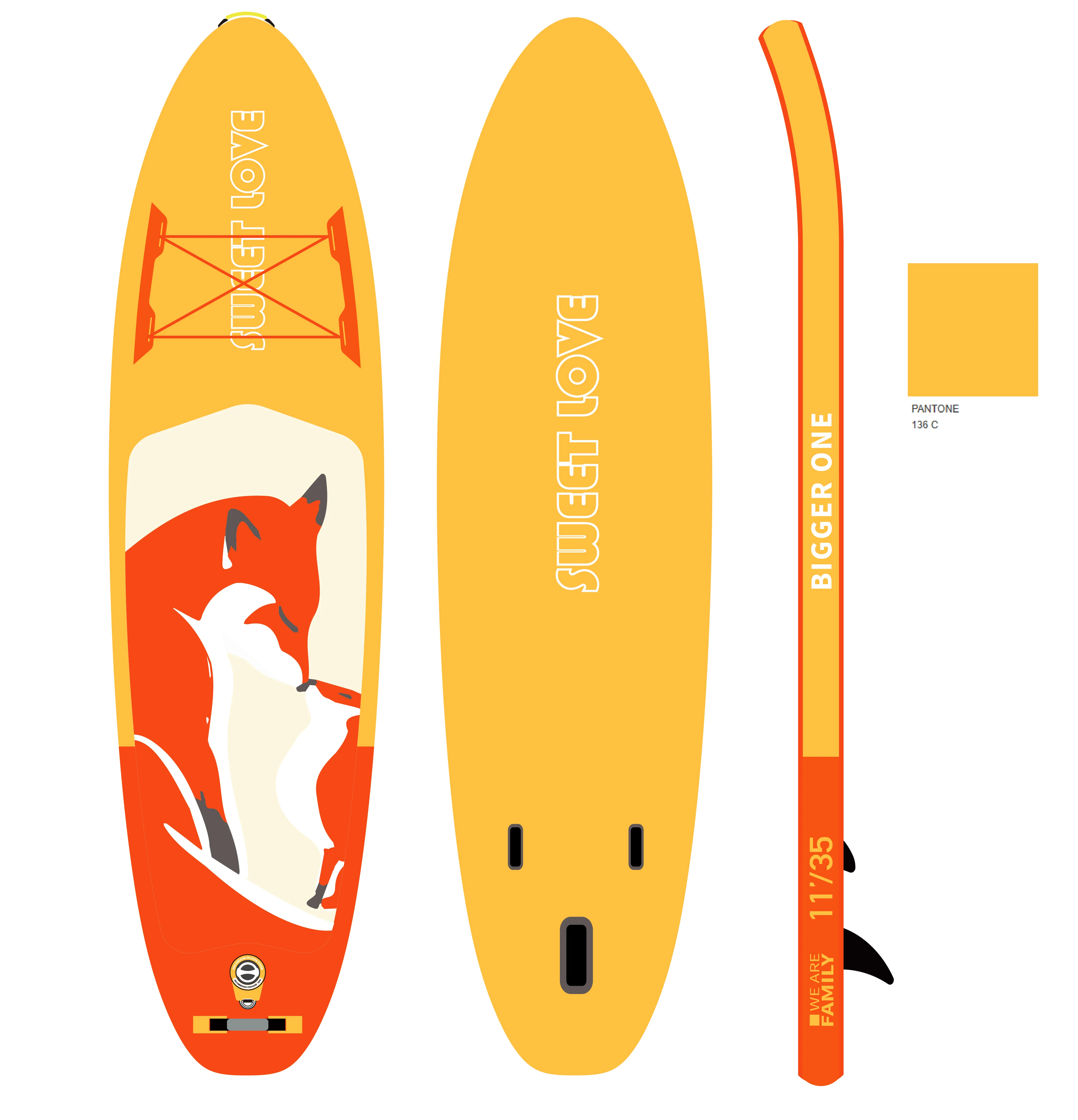 Новый красивый дизайн надувная доска для серфинга SUP Stand Up Paddle Board