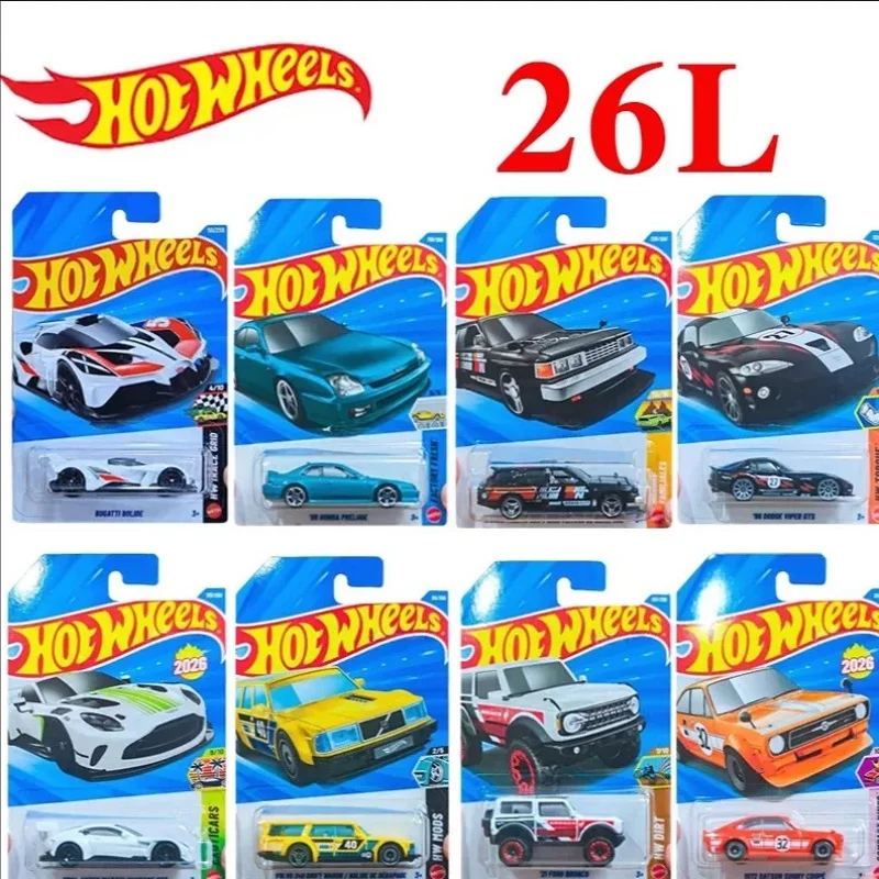Фото Оригинальные коллекционные модели автомобилей Hot Wheels 1/64 Mainline Series 2026 L Case MAD MANGA BUGATTI BOLIDE NISSAN, литые под давлением, игрушки №1