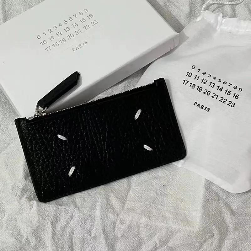 

Maison Margiela Wallets Men Women Luxury Brand MM6 Top Layer Cowhide Long Leather Multi Card Slot Simple Logo Fashion Business