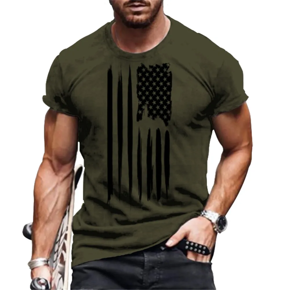 

CLOOCL Fashion Men T-Shirts 3D Graphic USA Flag Printed Sports Shirts Casual Loose Streetwear Harajuku Men Clothing