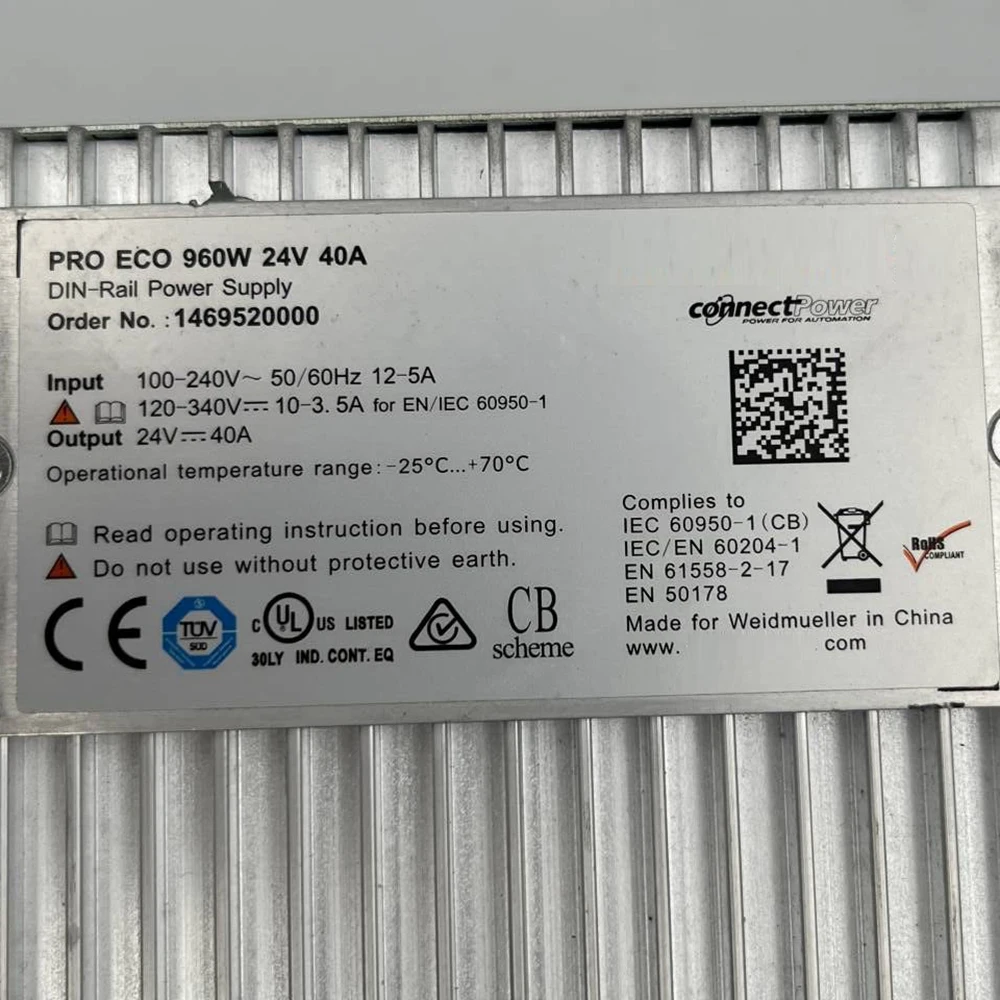 Импульсный источник питания для Weidmuller PRO ECO 960 Вт 24 в 40 А 1469520000