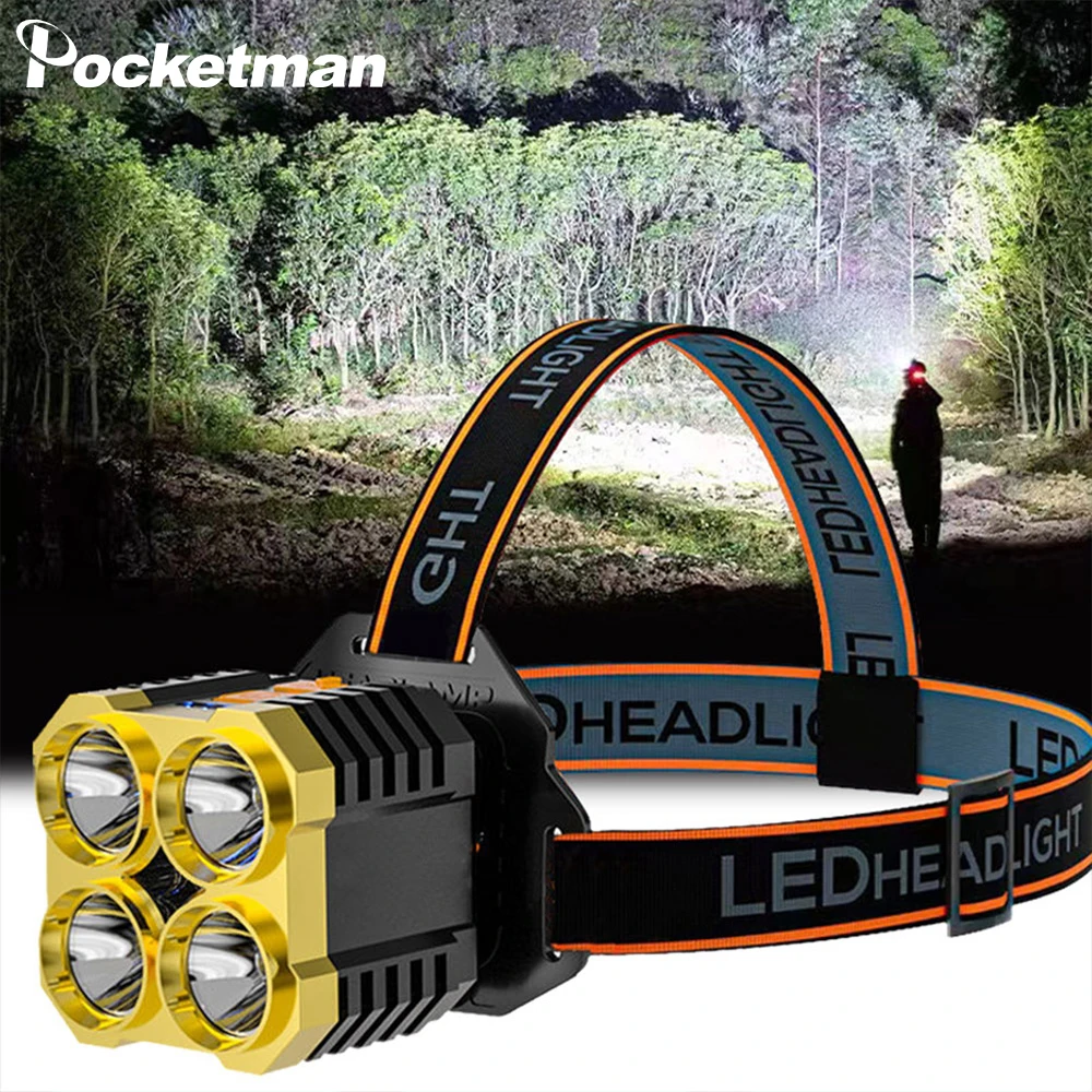 

LED Headlamp Flashlights High-Performance USB Head Light For Outdoors Camping Running Storm Survival Batteries Included