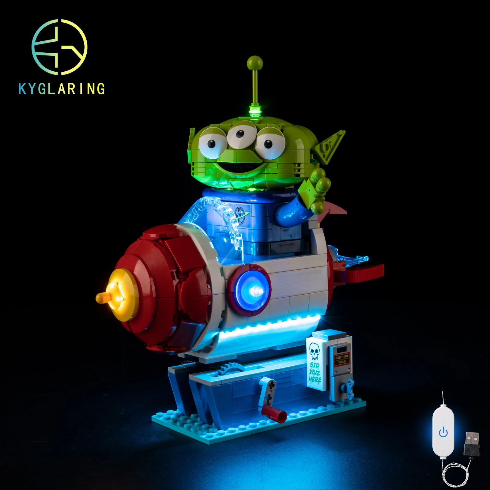 Фото Набор светодиодной подсветки Kyglaring для конструктора LEGO Alien с Pizza Planet Rocket Ride 43307 (без модели) №3