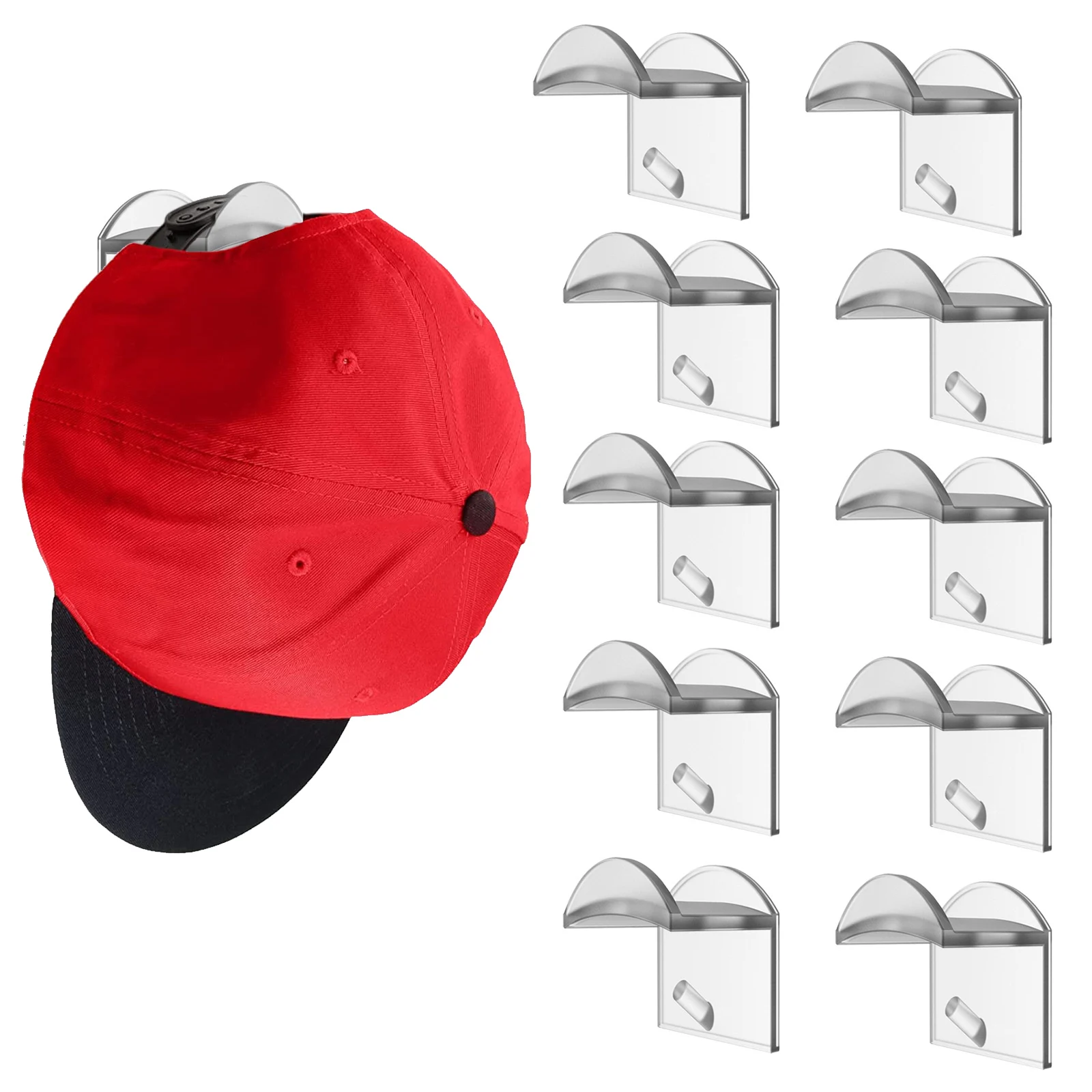 

Bag Holder Hats Rack Baseball Cap 10 Storage Organizer Door Hanger Robe Hook Room Decor Display Scarf Towel