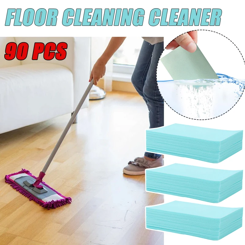 

90pcs Floor Cleaner Cleaning Sheet Mopping The Floor Wiping Wooden Floor Tiles Toilet Cleaning Household Hygiene Cleaning Slice