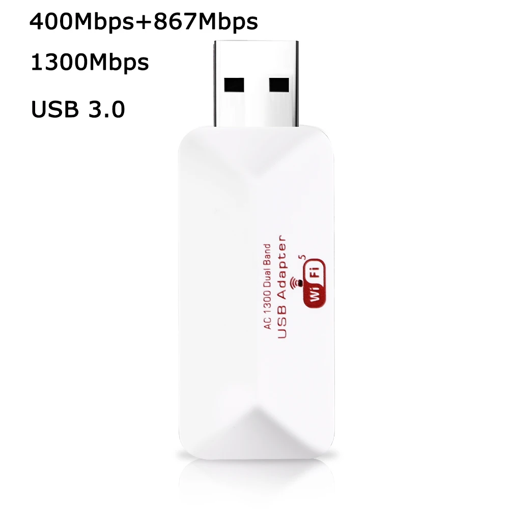 

Kebidumei 1300Mbps USB 3.0 Mini WiFi Adapter Dual Band Network Cards 2.4GHz 5GHz Wireless wifi USB all for laptop Win Ethernet