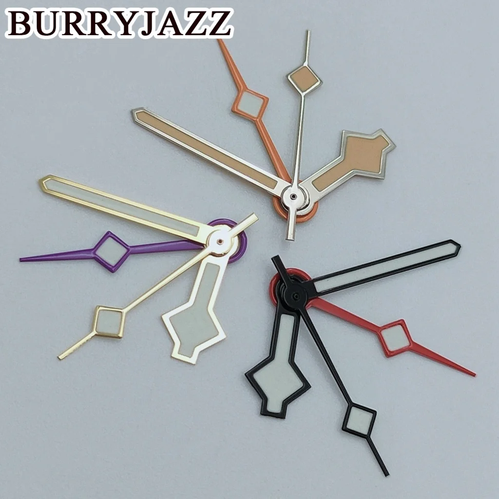 Фото BURRYJAZZ NH34 GMT часы серебряные, черные, золотые, розовые, золотые, зеленые светящиеся стрелки №4