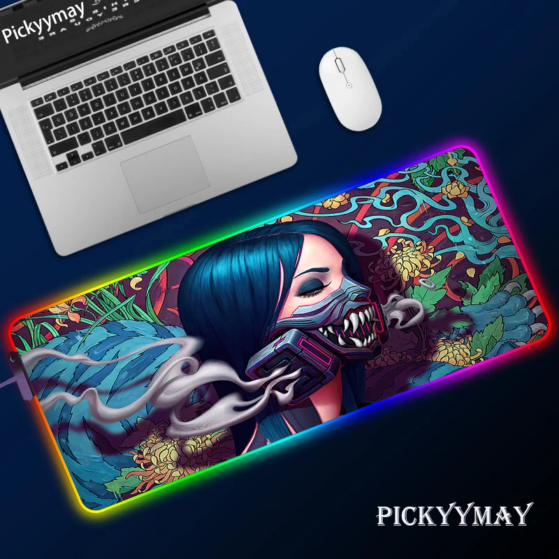 Большой коврик для мыши RGB Xxl игровой Настольный ПК светодиодный в стиле