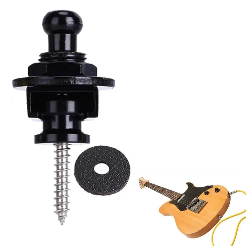 

Guitar Strap Buttons Electric Guitar Strap Buckle Guitar Strap Locks Buttons Metal End Pins With Mounting Screws For Acoustic