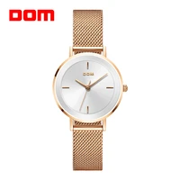 dom new women luxury brand watch simple quartz lady waterproof wristwatch female fashion casual watches clock reloj mujer g 1307