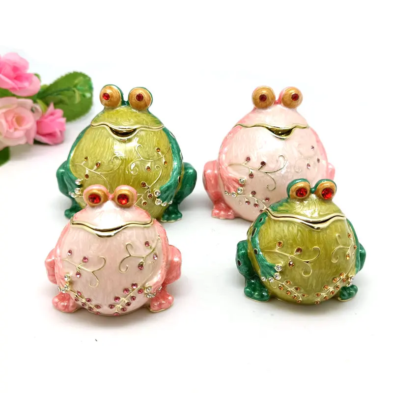 SHINNYGIFTS эмалированная шкатулка для безделушек с лягушкой ручная роспись
