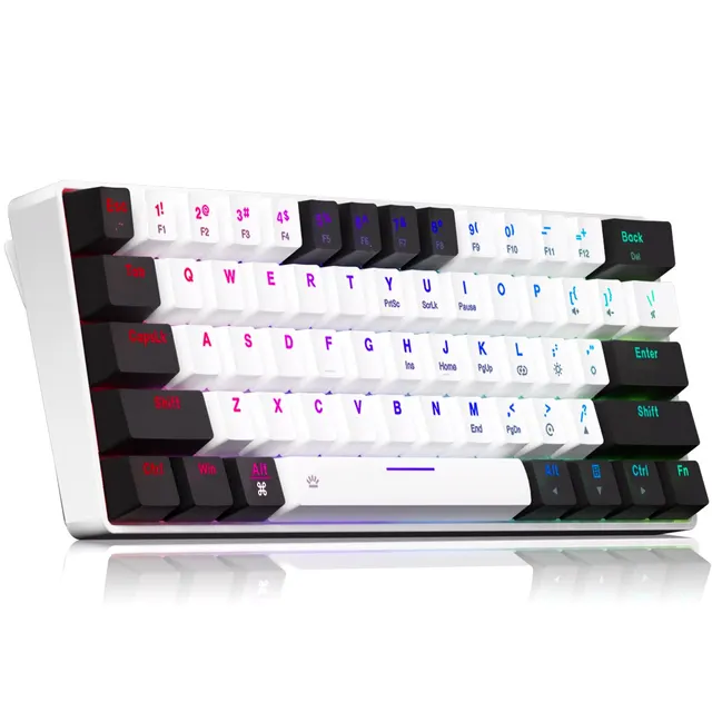 Dareu ek861s RGB wired Mechanical Keyboard 61 Keys Red Switches ABS keycaps n-Key Rollover with Magnetic feet. Dareu ek861s. Dareu.